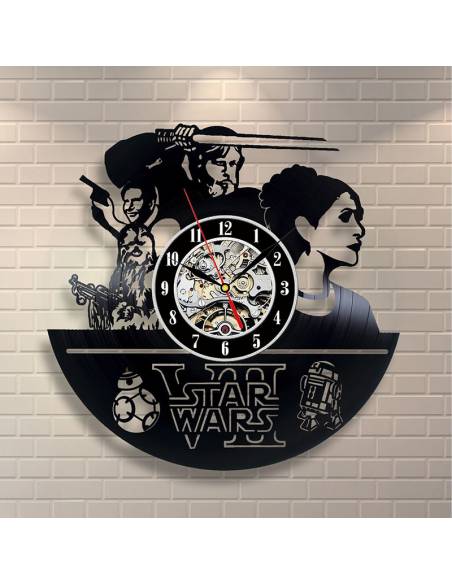 Star Wars Princess Leia Han Solo I Love You_Wall clock made of vinyl record_Gift 