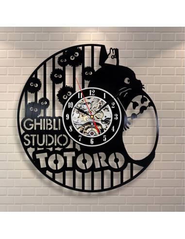 Totoro 01 - Horloge disque vinyle déco
