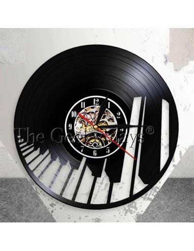 Ontwikkelen cliënt Stemmen Touches de Piano 01 - Disque vinyle horloge murale