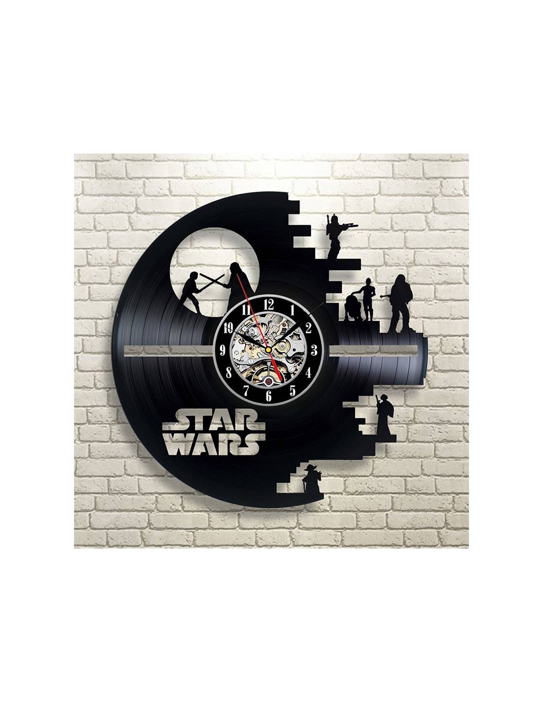 Star Wars Vinyle-Disque Wohnkultur Horloge fait main Wandschild 